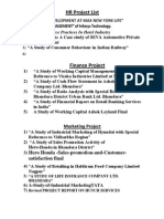 HR Project List