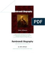 Rembrandt Biography: by John Johnson