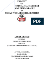 Oswal Woollen Mills LTD Summer Project