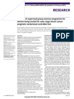 Benefits of Supervised Group Exercise Programme for Women Being Treated for Early Stage Breast Cancer (Pragmatic Randomised Controlled Trial)