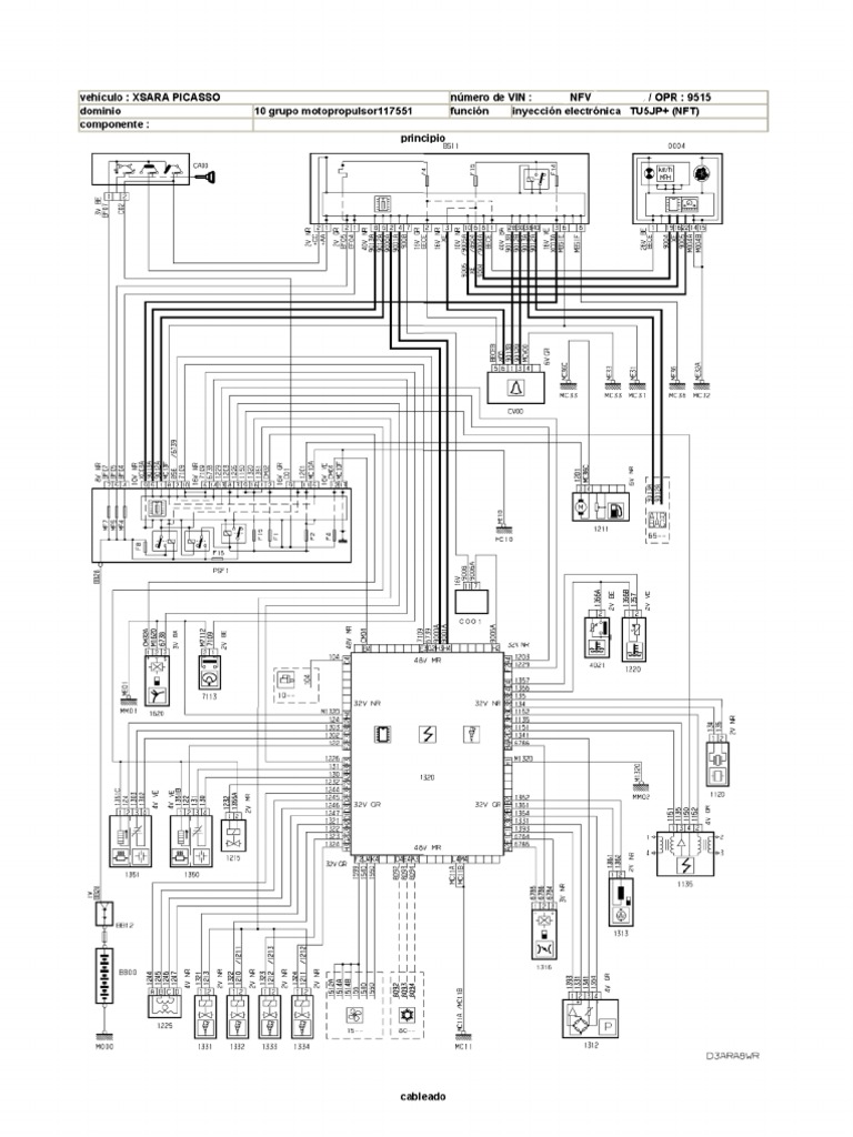 Citroen Xsara Picasso Esquema Electrico Gestion Motor Nfv Opr