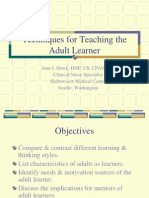 Techniques for Teaching the Adult Learner2