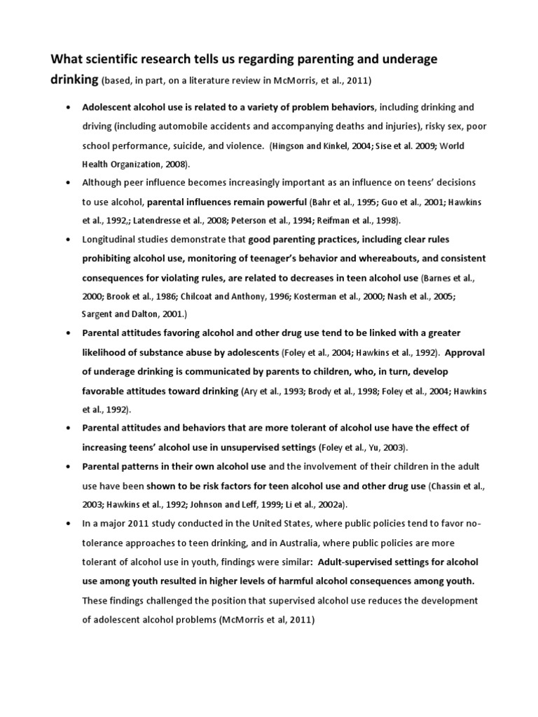 Parenting's Impact on Teen Drinking | PDF | Alcohol Abuse | Substance Abuse