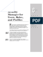 Security Manager For Users, Roles, and Profiles: in This Chapter