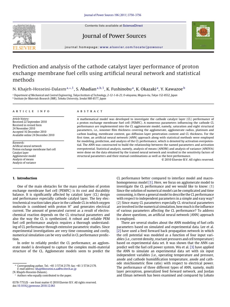 Prediction and Analysis of The Cathode Catalyst Layer Performance of ...
