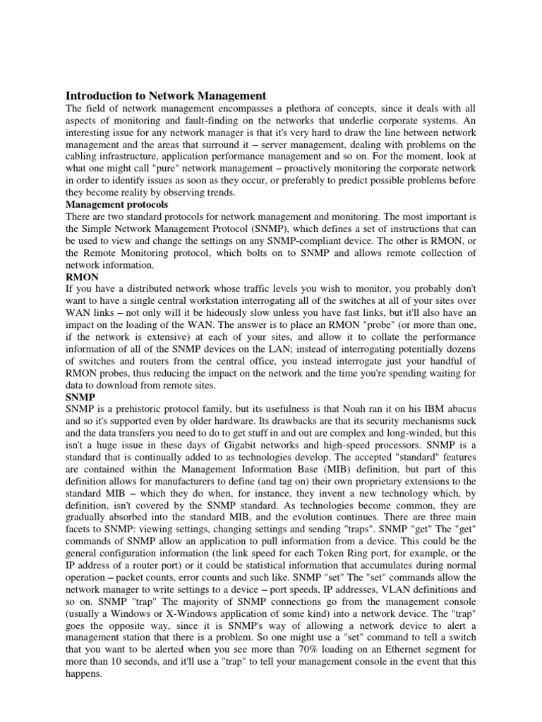 Network Management Essentials Explained | PDF | Firewall (Computing ...
