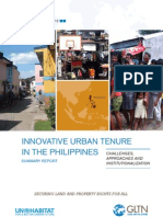 Innovative Urban Tenure in the Philippines. Challenge, Approaches and Institutionalization. Summary Report