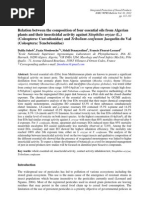 Download Relation between the composition of four essential oils from Algerianplants and their insecticidal activity against Sitophilus oryzae LColeoptera Curculionidae and Tribolium confusum Jacquelin du ValColeoptera Tenebrionidae by Sidali Solo SN117993004 doc pdf