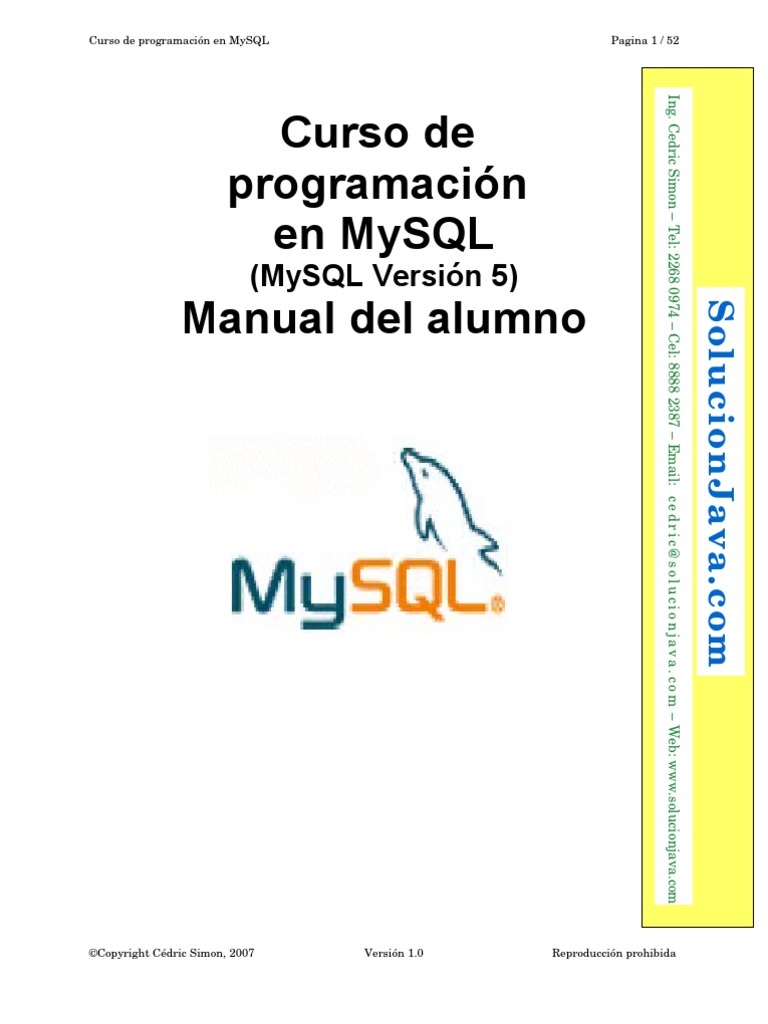 Curso de MySQL | PDF | Mi sql | Byte