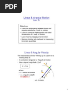 Linear & Angular Motion