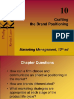 Kotler - ch11 Crafting Brand Positioning
