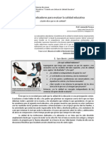 ¿Quién Dice Qué Es de Calidad? Variables e Indicadores para Evaluar La Calidad Educativa