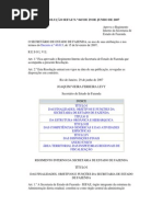 Direito Administrativo - Resolução 45.2007 -SEFAZ-RJ