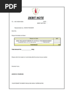 contoh debit note