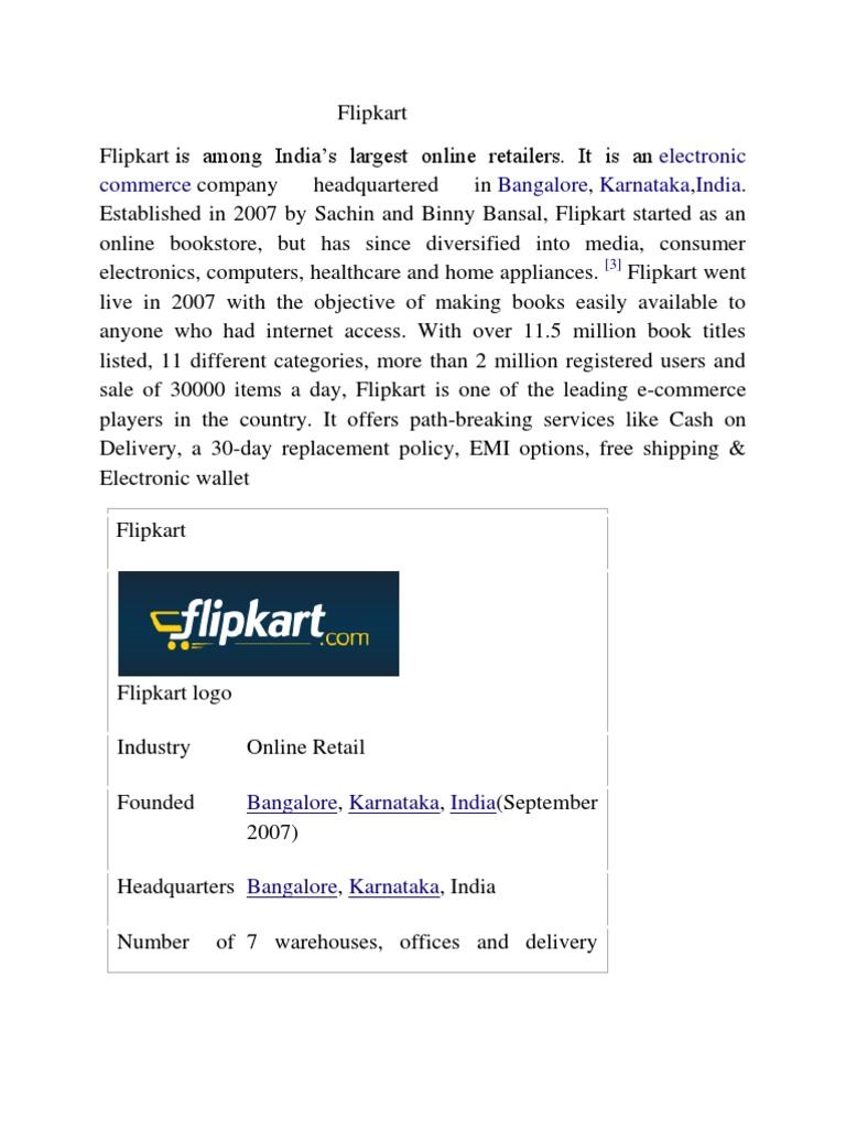 flipkart Online Shopping Retail