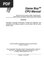 Gameboy Cpu Manual