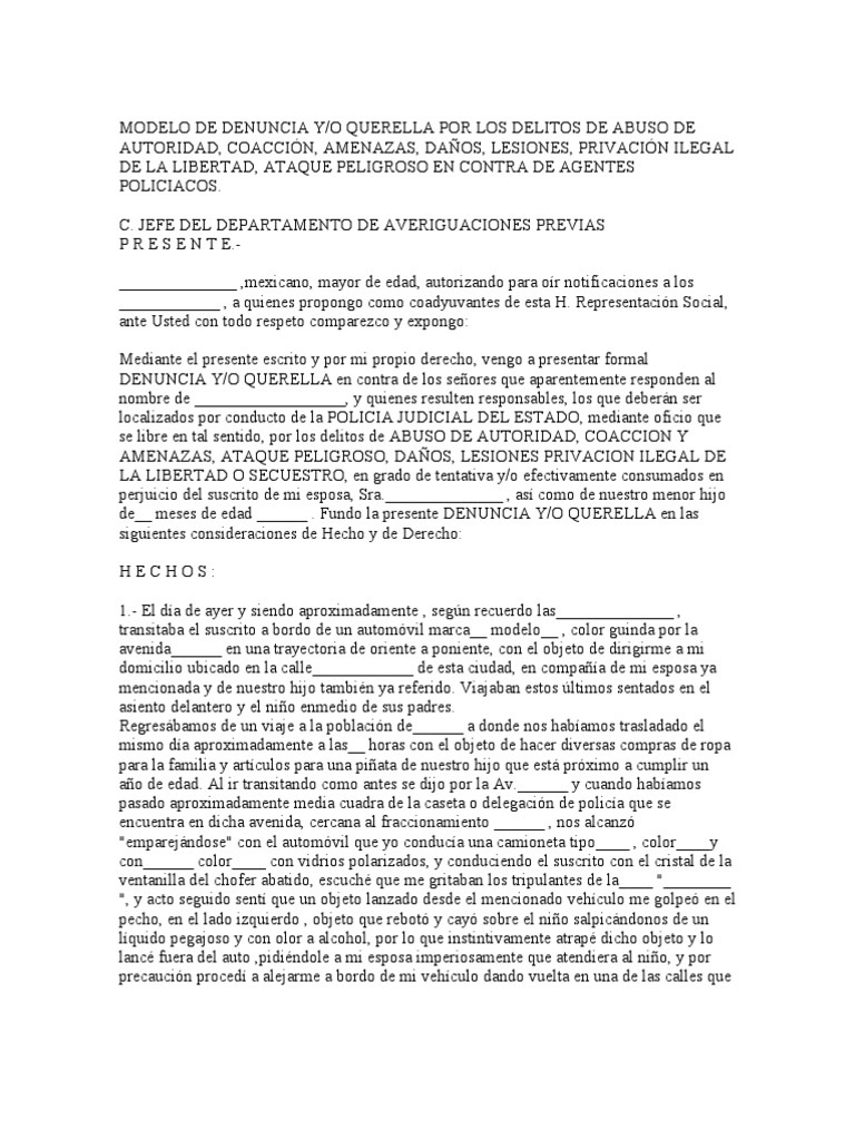 modelo-de-denuncia-por-abuso-de-autoridad-pdf-polic-a-justicia