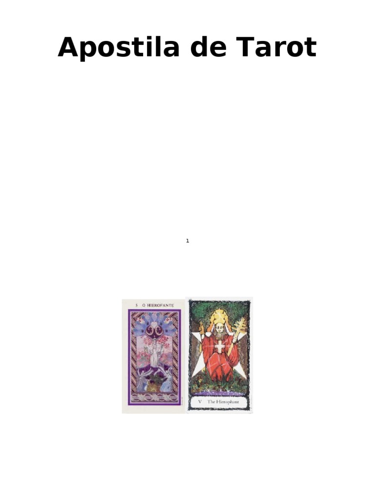 Apostila de Tarot  Tarô  Cabala