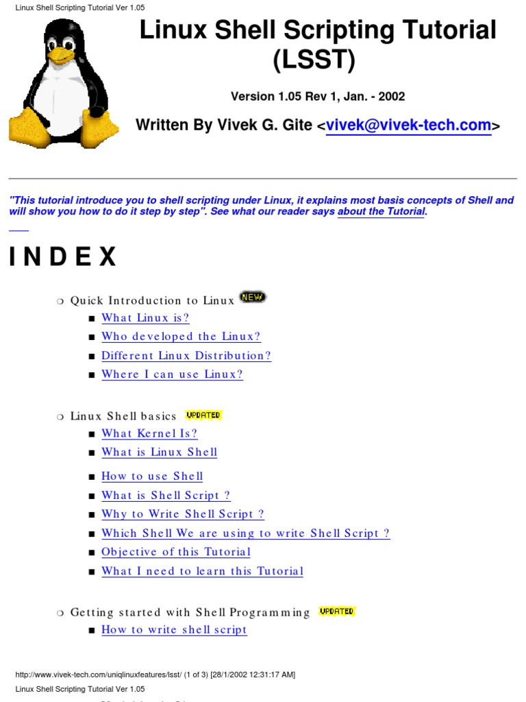 Linux Shell Scripting Tutorial PDF | Download Free PDF | Command Line ...