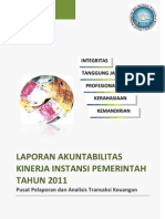 Laporan Akuntabilitas PPPATK 2011