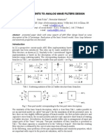 Some Comments To Analog Wave Filters Design