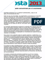 Correa y su obsesión extractivista por el crecimiento económico