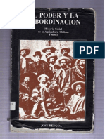 Bengoa, José - El Poder y La Subordinacion. Historia Social de La Agricultura Chilena (Tomo I) .