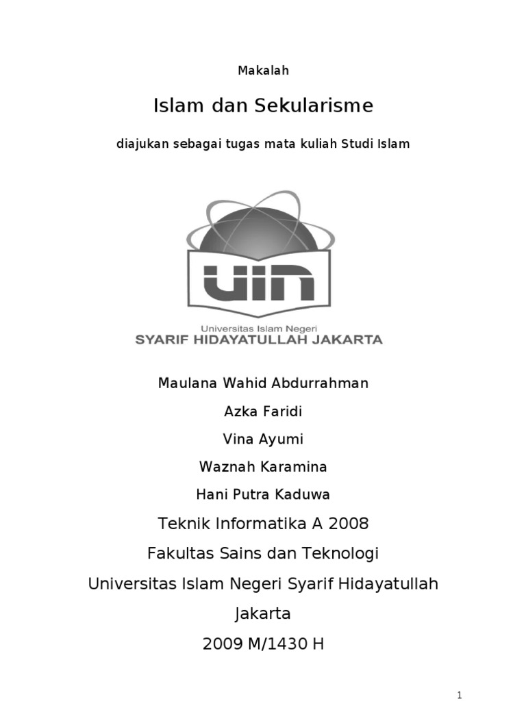 24560882 Islam Dan Sekularisme