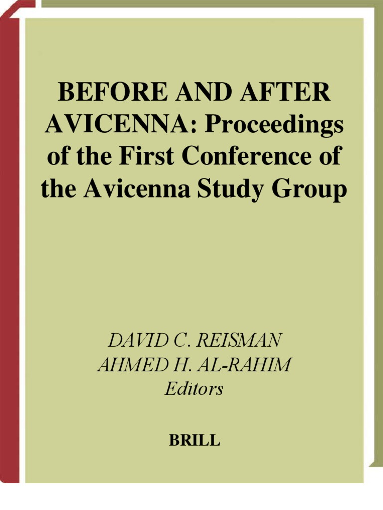 Before and After Avicenna Proceedings of The First Conference of The ...