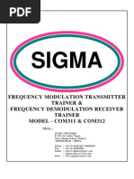 Sigma: Frequency Modulation Transmitter Trainer & Frequency Demodulation Receiver Trainer MODEL - COM311 & COM312