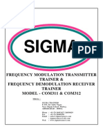 Sigma: Frequency Modulation Transmitter Trainer & Frequency Demodulation Receiver Trainer MODEL - COM311 & COM312