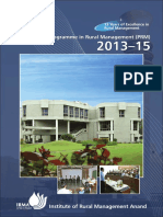 Postgraduate Programme in Rural Management (PRM)