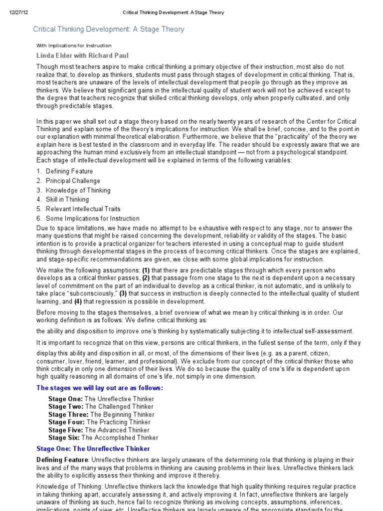 6 stages of critical thinking picture