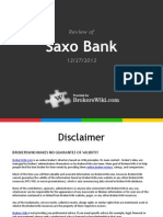 SAXO Bank Review 2012