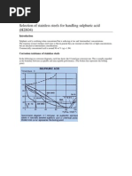 Stainless Steels For H2SO4