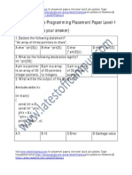 HCL Sample Programming Placement Paper