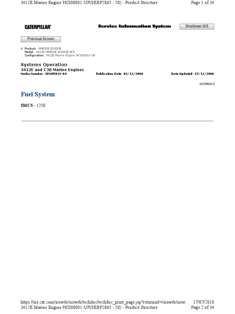 System Operation, HEUI PDF Fuel Injection Actuator