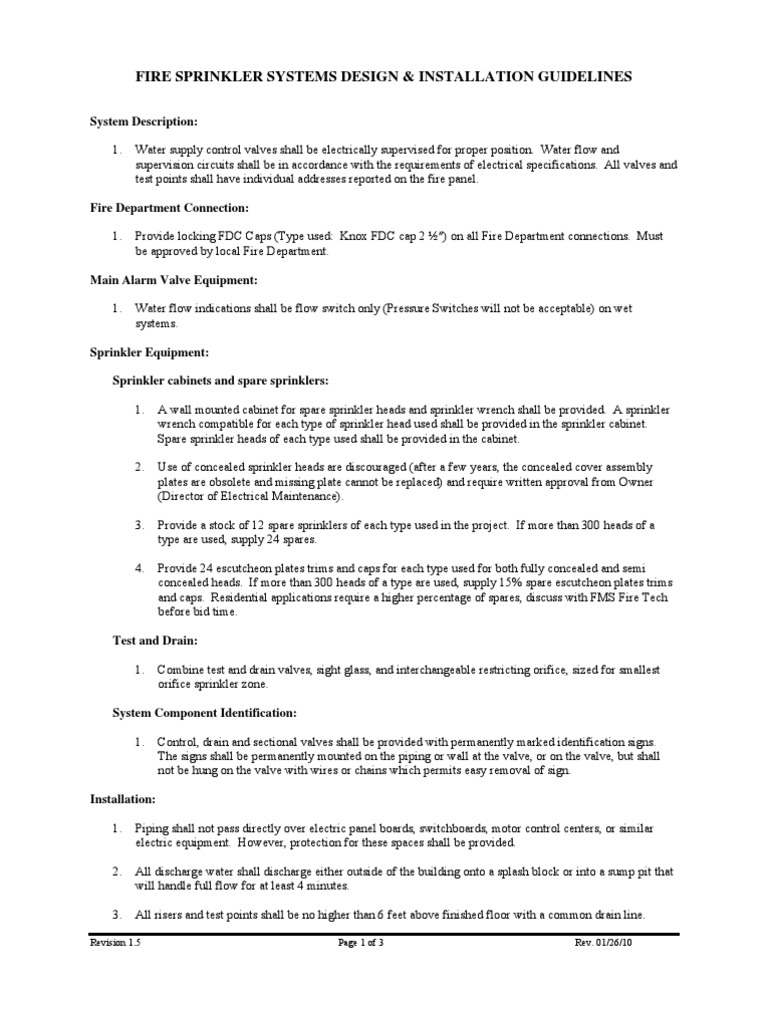 Fire Sprinkler System Design | PDF | Fire Sprinkler System | Valve