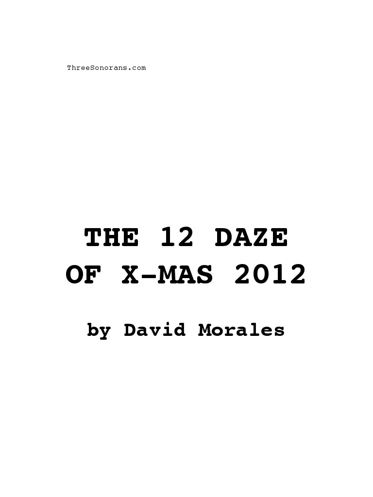 The 12 Daze of XMAS 2012 PDF Arizona Sb 1070 Politics (General)