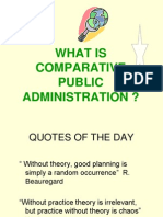 What Is Comparative Public Administration ?: F G D F G D F G D F G F G D y D y