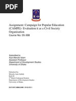 Evaluation of CAMPE as a Civil Society Organization