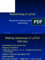 Referencing in Latex: Recall The Following Method of Referencing