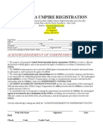 Umpire Registration Form 2013
