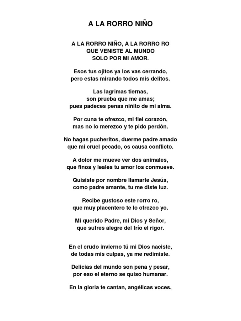 A LA RORRO NIÑO