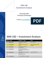 MIN 100 Investment Analysis: University of Stavanger E-Mail