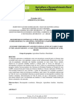 DESEMPENHO ECONÔMICO E O NÍVEL EDUCACIONAL DA PRODUÇÃO FAMILIAR RURAL NA AMAZÔNIA UM ESTUDO A PARTIR DAS FAMÍLIAS RURAIS ACREANAS