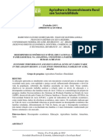 Desempenho Econômico e o Nível Educacional Da Produção Familiar Rural Na Amazônia Um Estudo A Partir Das Famílias Rurais Acreanas