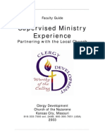 Supervised Ministry Experience Instructors Guide