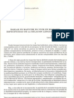 Hablar en Mapuche Es Vivir en Mapuche