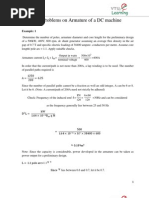 Solved Problems On Armature of A DC Machine Continuation of Chapter 2-VK